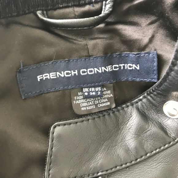 SOLD FRENCH CONNECTION FAUX LEATHER MOTTO JACKET - Picture 3 of 5